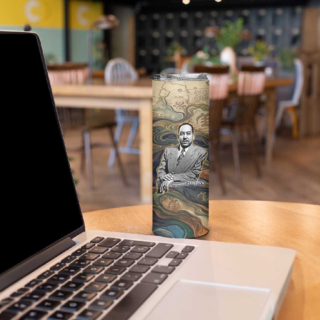 Langston Hughes Skinny Tumbler My Soul Has Grown Deep Like the Rivers - African Pride
