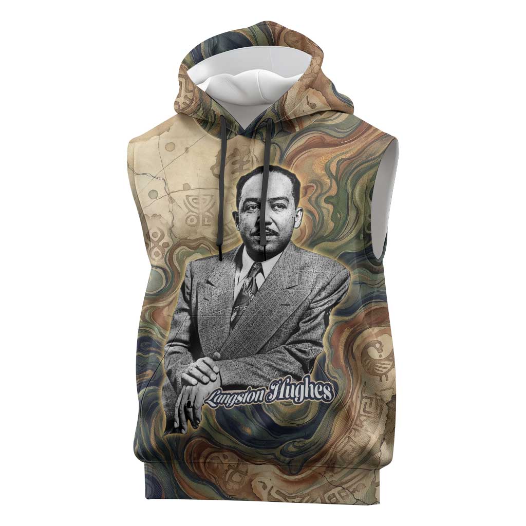 Langston Hughes Sleeveless Hoodie My Soul Has Grown Deep Like the Rivers - African Pride
