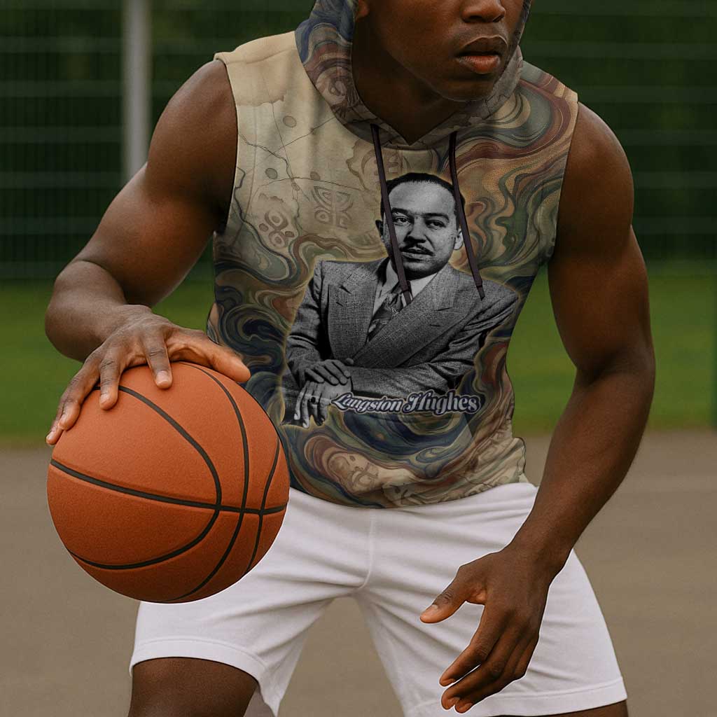 Langston Hughes Sleeveless Hoodie My Soul Has Grown Deep Like the Rivers - African Pride