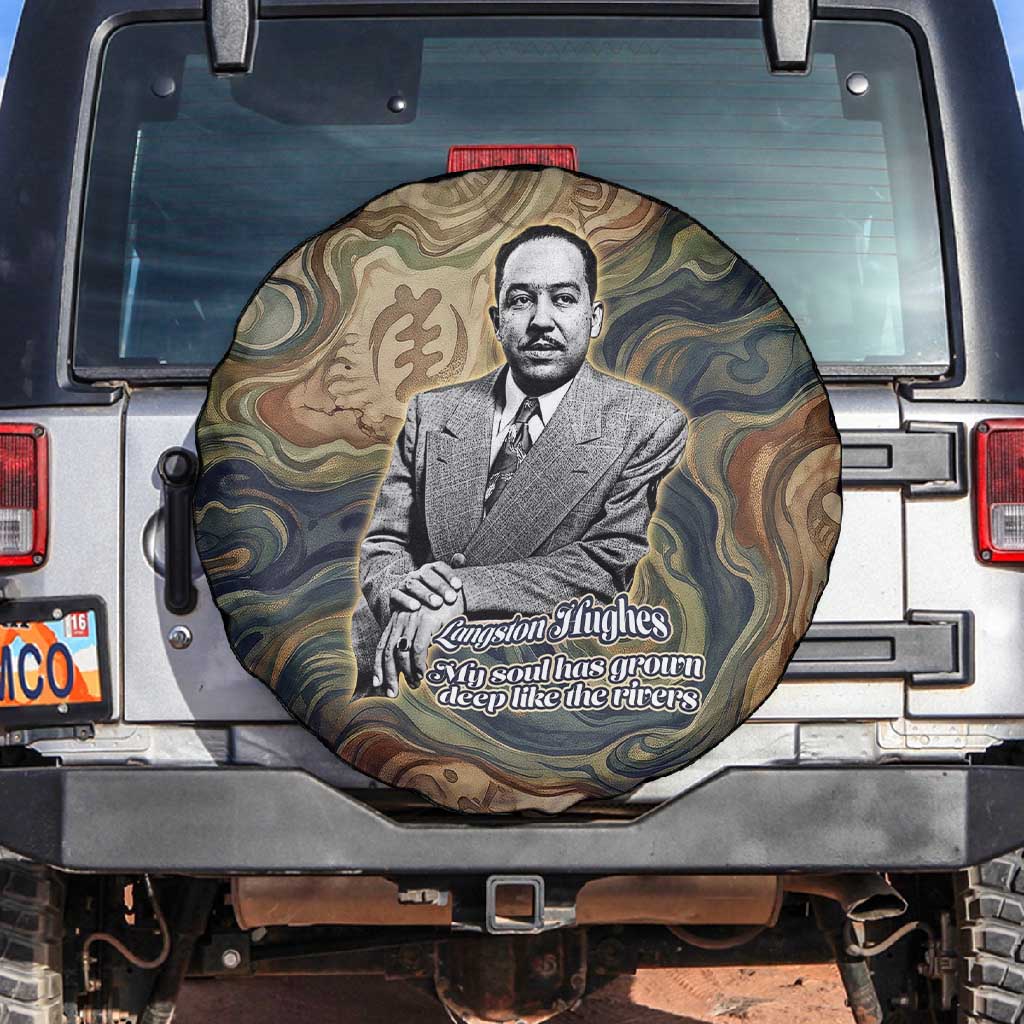 Langston Hughes Spare Tire Cover My Soul Has Grown Deep Like the Rivers - African Pride