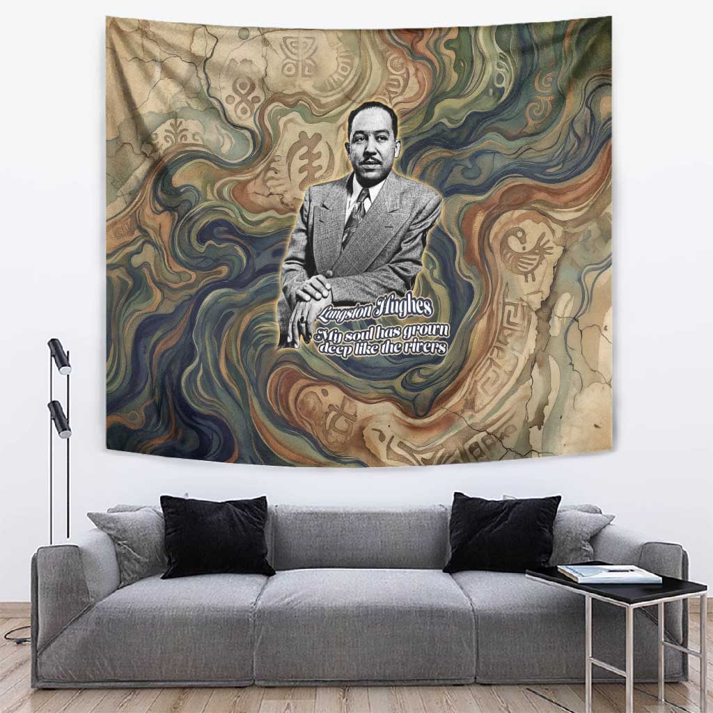 Langston Hughes Tapestry My Soul Has Grown Deep Like the Rivers - African Pride