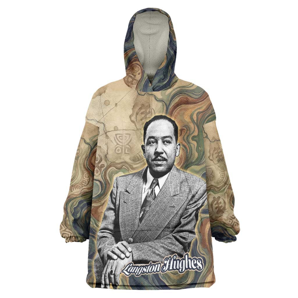 Langston Hughes Wearable Blanket Hoodie My Soul Has Grown Deep Like the Rivers - African Pride