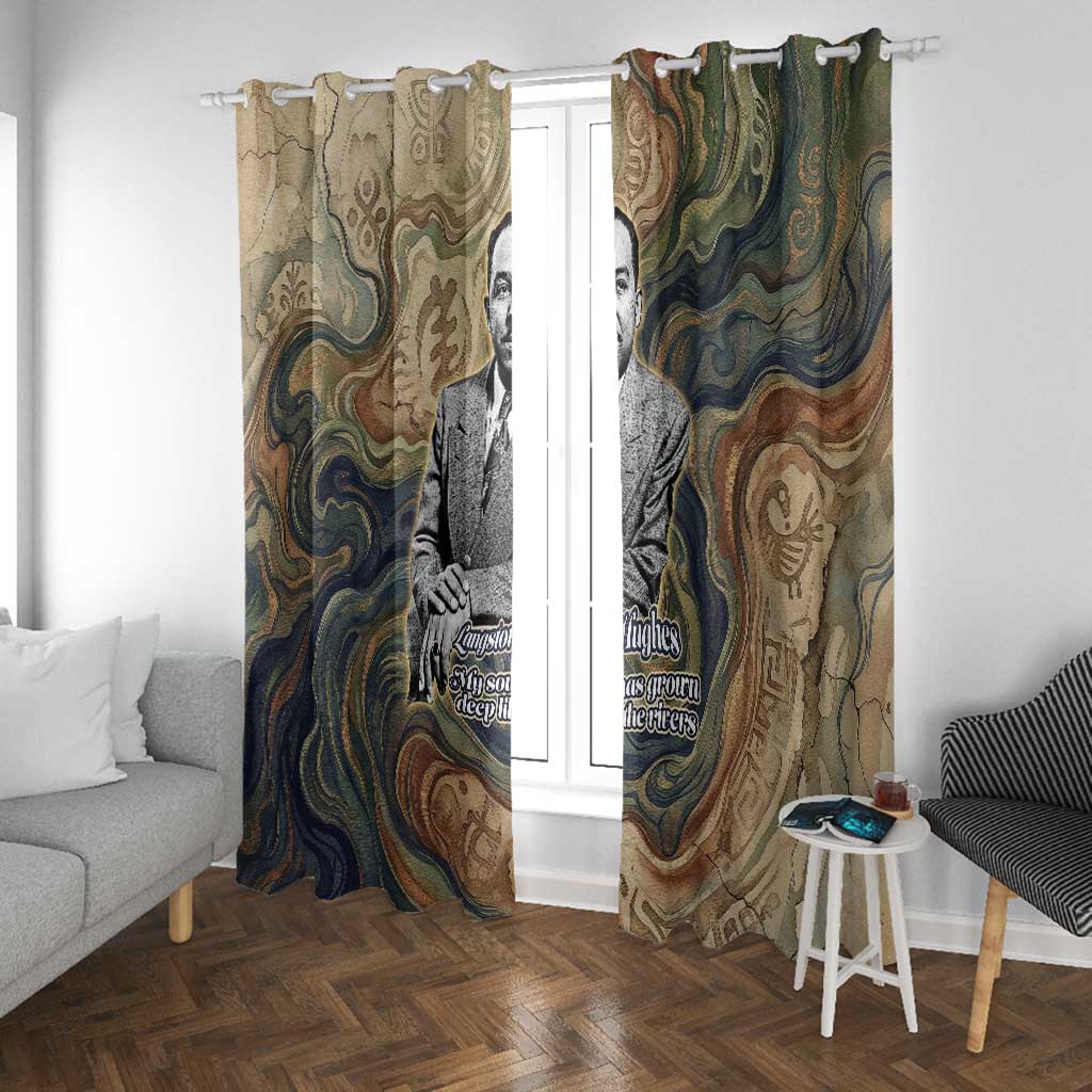 Langston Hughes Window Curtain My Soul Has Grown Deep Like the Rivers - African Pride