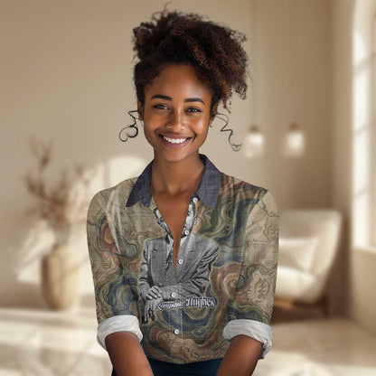 Langston Hughes Women Casual Shirt My Soul Has Grown Deep Like the Rivers - African Pride