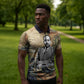 Langston Hughes Zipper Polo Shirt My Soul Has Grown Deep Like the Rivers - African Pride
