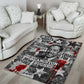 Langston Hughes Area Rug Urban Brick Wall Design with Protest Art and Poetry Powerful Quotes - African Pride