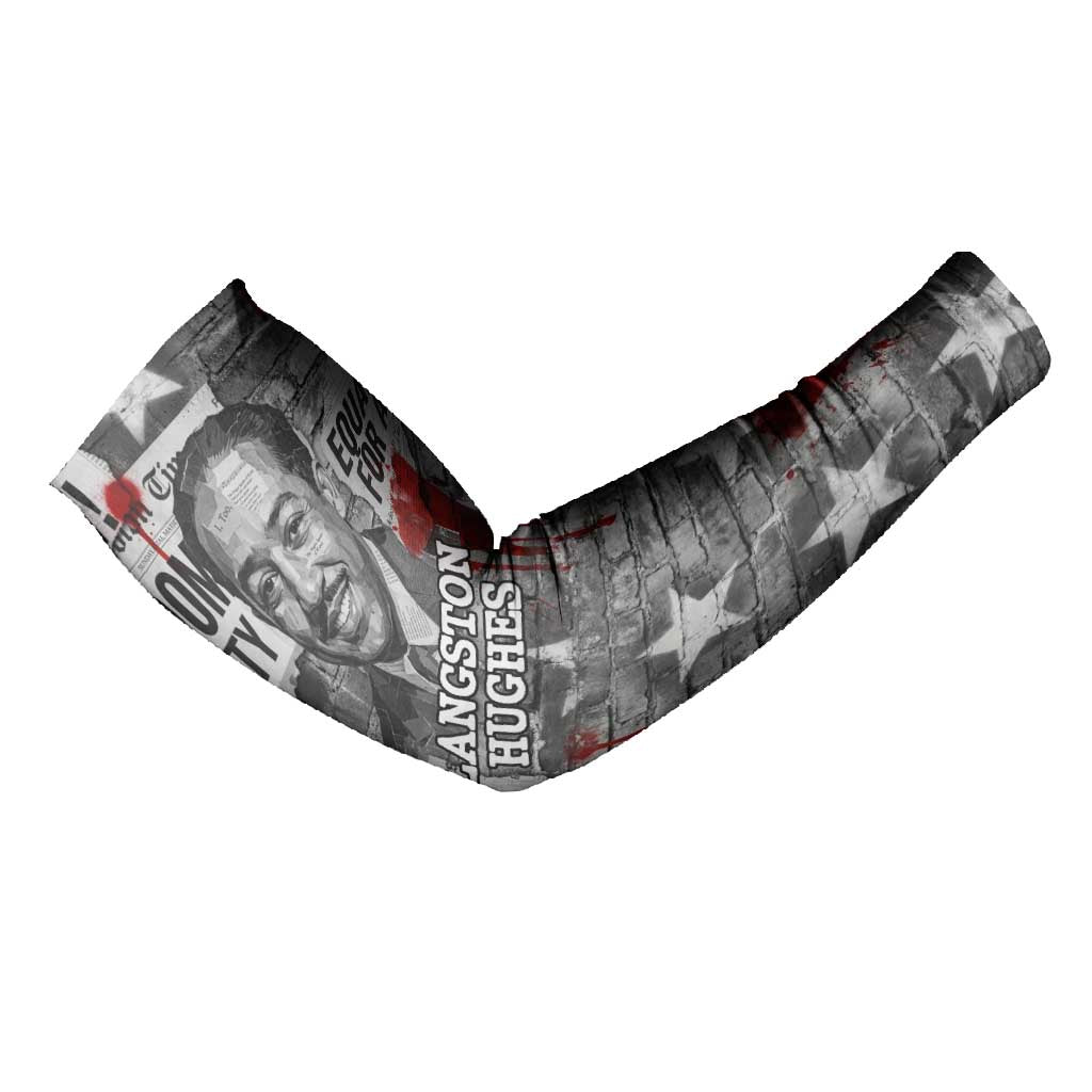 Langston Hughes Arm Sleeves Urban Brick Wall Design with Protest Art and Poetry Powerful Quotes - African Pride