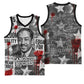 Langston Hughes Basketball Jersey Urban Brick Wall Design with Protest Art and Poetry Powerful Quotes - African Pride