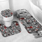 Langston Hughes Bathroom Set Urban Brick Wall Design with Protest Art and Poetry Powerful Quotes - African Pride