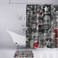 Langston Hughes Bathroom Set Urban Brick Wall Design with Protest Art and Poetry Powerful Quotes - African Pride