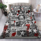 Langston Hughes Bedding Set Urban Brick Wall Design with Protest Art and Poetry Powerful Quotes - African Pride
