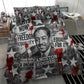 Langston Hughes Bedding Set Urban Brick Wall Design with Protest Art and Poetry Powerful Quotes - African Pride
