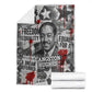 Langston Hughes Blanket Urban Brick Wall Design with Protest Art and Poetry Powerful Quotes - African Pride
