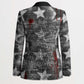 Langston Hughes Blazer Urban Brick Wall Design with Protest Art and Poetry Powerful Quotes - African Pride
