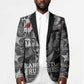 Langston Hughes Blazer Urban Brick Wall Design with Protest Art and Poetry Powerful Quotes - African Pride