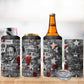 Langston Hughes 4 in 1 Can Cooler Tumbler Urban Brick Wall Design with Protest Art and Poetry Powerful Quotes - African Pride