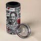 Langston Hughes 4 in 1 Can Cooler Tumbler Urban Brick Wall Design with Protest Art and Poetry Powerful Quotes - African Pride