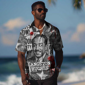 Langston Hughes Hawaiian Shirt Urban Brick Wall Design with Protest Art and Poetry Powerful Quotes - African Pride