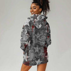 Langston Hughes Hoodie Dress Urban Brick Wall Design with Protest Art and Poetry Powerful Quotes - African Pride