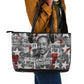 Langston Hughes Leather Tote Bag Urban Brick Wall Design with Protest Art and Poetry Powerful Quotes - African Pride