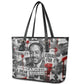 Langston Hughes Leather Tote Bag Urban Brick Wall Design with Protest Art and Poetry Powerful Quotes - African Pride