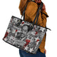 Langston Hughes Leather Tote Bag Urban Brick Wall Design with Protest Art and Poetry Powerful Quotes - African Pride