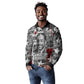 Langston Hughes Long Sleeve Polo Shirt Urban Brick Wall Design with Protest Art and Poetry Powerful Quotes - African Pride