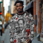 Langston Hughes Long Sleeve Shirt Urban Brick Wall Design with Protest Art and Poetry Powerful Quotes - African Pride