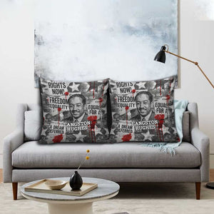 Langston Hughes Pillow Cover Urban Brick Wall Design with Protest Art and Poetry Powerful Quotes - African Pride