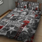 Langston Hughes Quilt Bed Set Urban Brick Wall Design with Protest Art and Poetry Powerful Quotes - African Pride