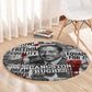 Langston Hughes Round Carpet Urban Brick Wall Design with Protest Art and Poetry Powerful Quotes - African Pride