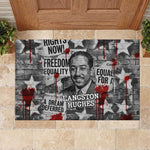 Langston Hughes Rubber Doormat Urban Brick Wall Design with Protest Art and Poetry Powerful Quotes - African Pride