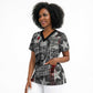 Langston Hughes Scrub Top Urban Brick Wall Design with Protest Art and Poetry Powerful Quotes - African Pride