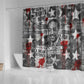 Langston Hughes Shower Curtain Urban Brick Wall Design with Protest Art and Poetry Powerful Quotes - African Pride