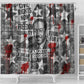 Langston Hughes Shower Curtain Urban Brick Wall Design with Protest Art and Poetry Powerful Quotes - African Pride