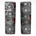 Langston Hughes Skinny Tumbler Urban Brick Wall Design with Protest Art and Poetry Powerful Quotes - African Pride