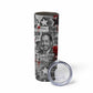 Langston Hughes Skinny Tumbler Urban Brick Wall Design with Protest Art and Poetry Powerful Quotes - African Pride