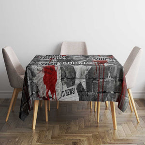 Langston Hughes Tablecloth Urban Brick Wall Design with Protest Art and Poetry Powerful Quotes - African Pride
