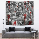 Langston Hughes Tapestry Urban Brick Wall Design with Protest Art and Poetry Powerful Quotes - African Pride