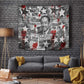 Langston Hughes Tapestry Urban Brick Wall Design with Protest Art and Poetry Powerful Quotes - African Pride