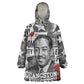 Langston Hughes Wearable Blanket Hoodie Urban Brick Wall Design with Protest Art and Poetry Powerful Quotes - African Pride