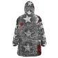 Langston Hughes Wearable Blanket Hoodie Urban Brick Wall Design with Protest Art and Poetry Powerful Quotes - African Pride