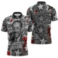 Langston Hughes Zipper Polo Shirt Urban Brick Wall Design with Protest Art and Poetry Powerful Quotes - African Pride
