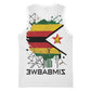 Spirit of Zimbabwe Basketball Jersey Flag Colors and Symbol of Peace - African Pride