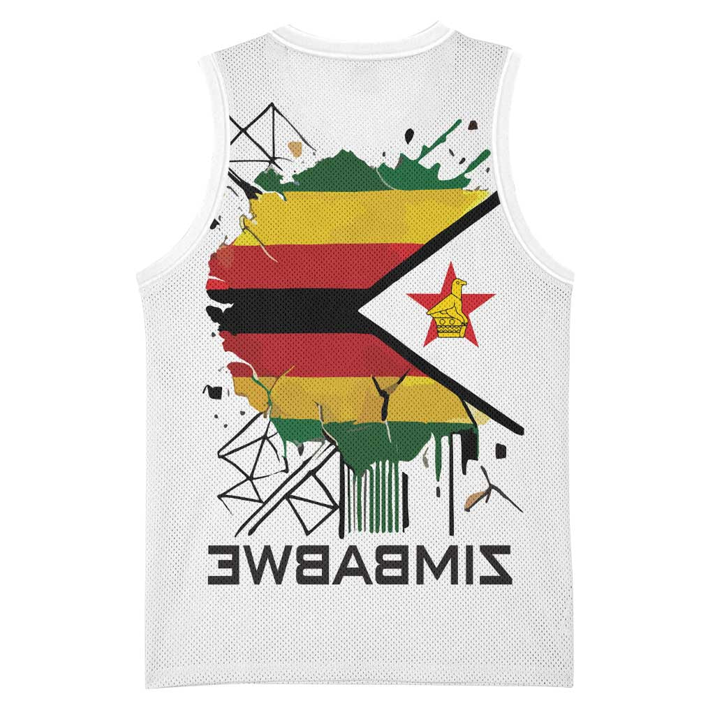 Spirit of Zimbabwe Basketball Jersey Flag Colors and Symbol of Peace - African Pride