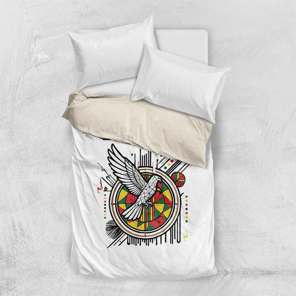 Spirit of Zimbabwe Bedding Set Flag Colors and Symbol of Peace