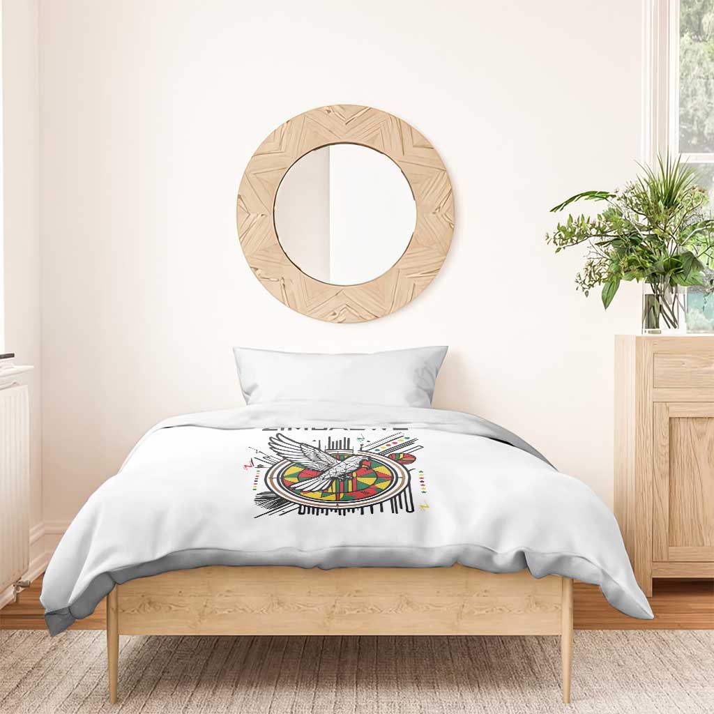 Spirit of Zimbabwe Bedding Set Flag Colors and Symbol of Peace