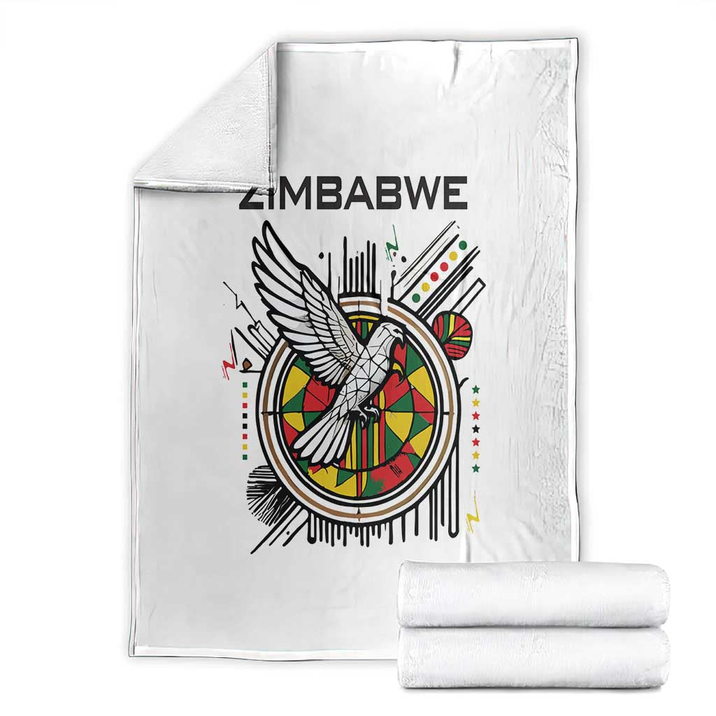 Spirit of Zimbabwe Blanket Flag Colors and Symbol of Peace