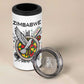 Spirit of Zimbabwe 4 in 1 Can Cooler Tumbler Flag Colors and Symbol of Peace