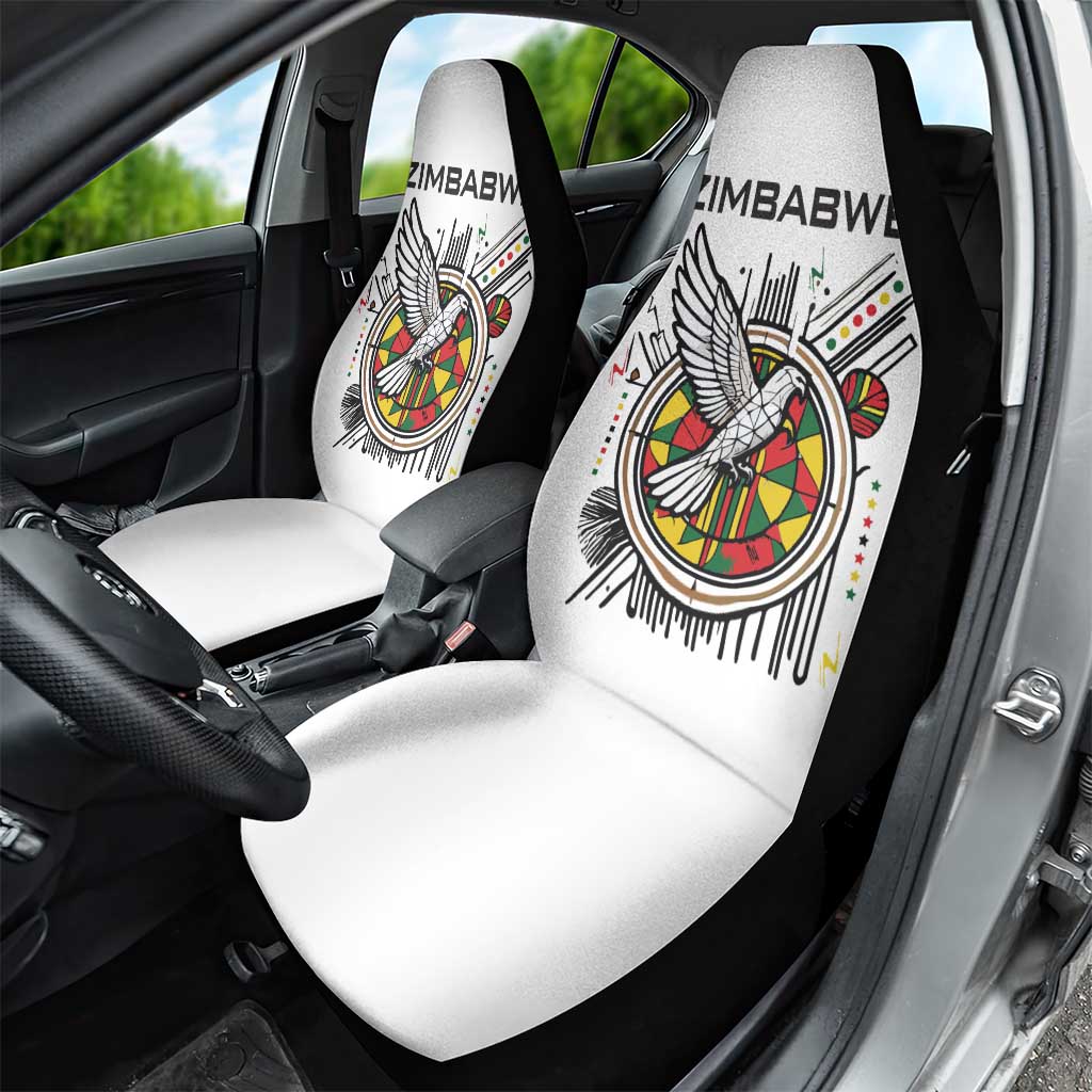 Spirit of Zimbabwe Car Seat Cover Flag Colors and Symbol of Peace